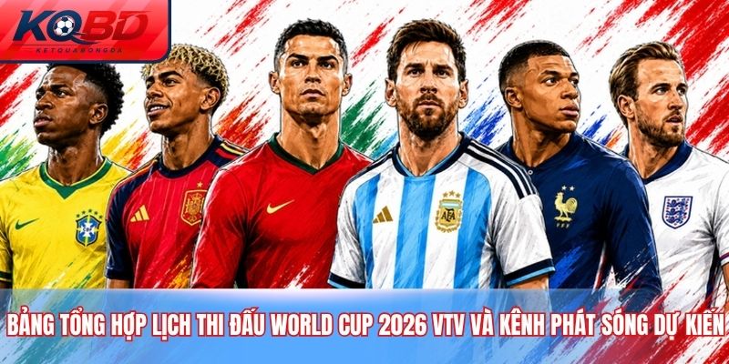 Bảng tổng hợp lịch thi đấu World Cup 2026 VTV và kênh phát sóng dự kiến
