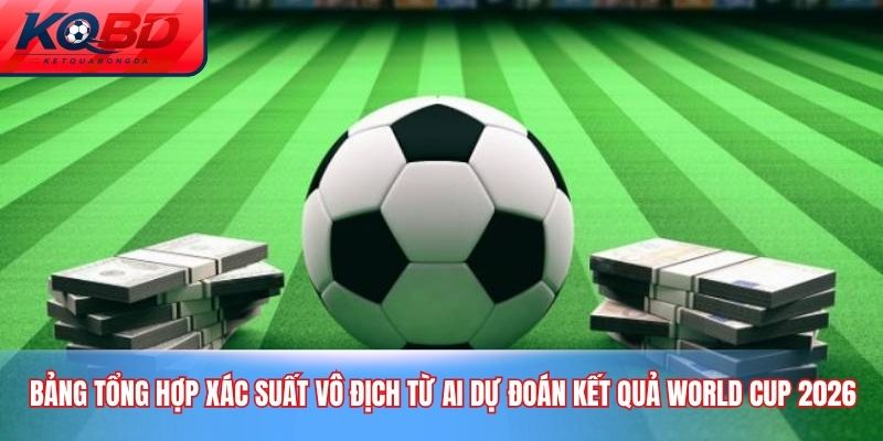 Bảng Tổng Hợp Xác Suất Vô Địch Từ AI Dự Đoán Kết Quả World Cup 2026