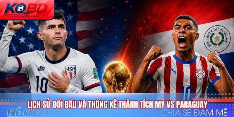 Lịch sử đối đầu và thống kê thành tích Mỹ vs Paraguay