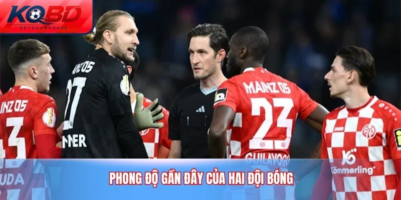 Phong độ gần đây của hai đội bóng